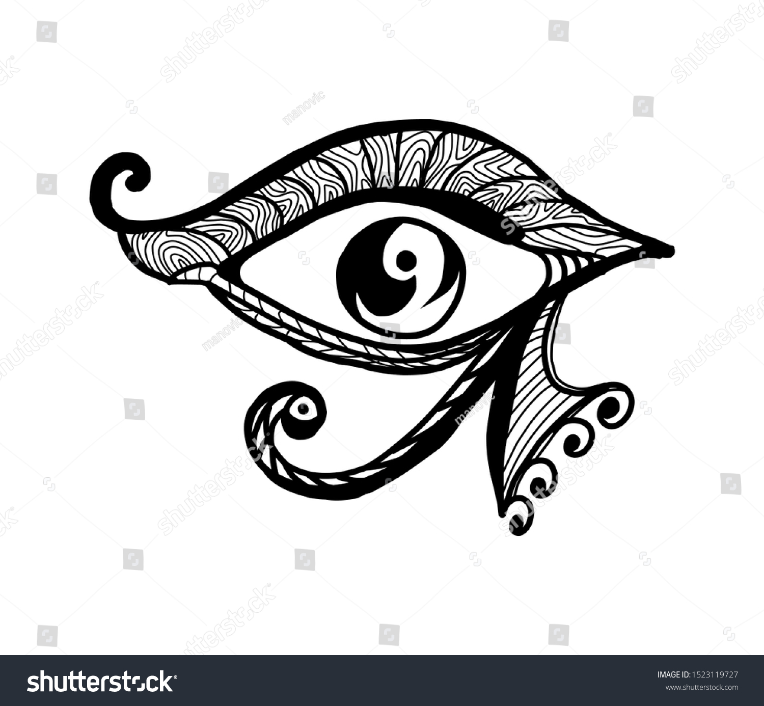 Eye Horus Logo Icon Vector Vintage Stock Vector Royalty Free 1523119727 Shutterstock