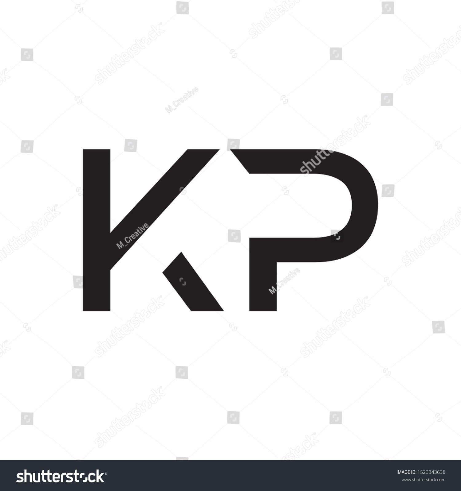 Kp Initial Letter Logo Template Vector Stock Vector (Royalty Free ...