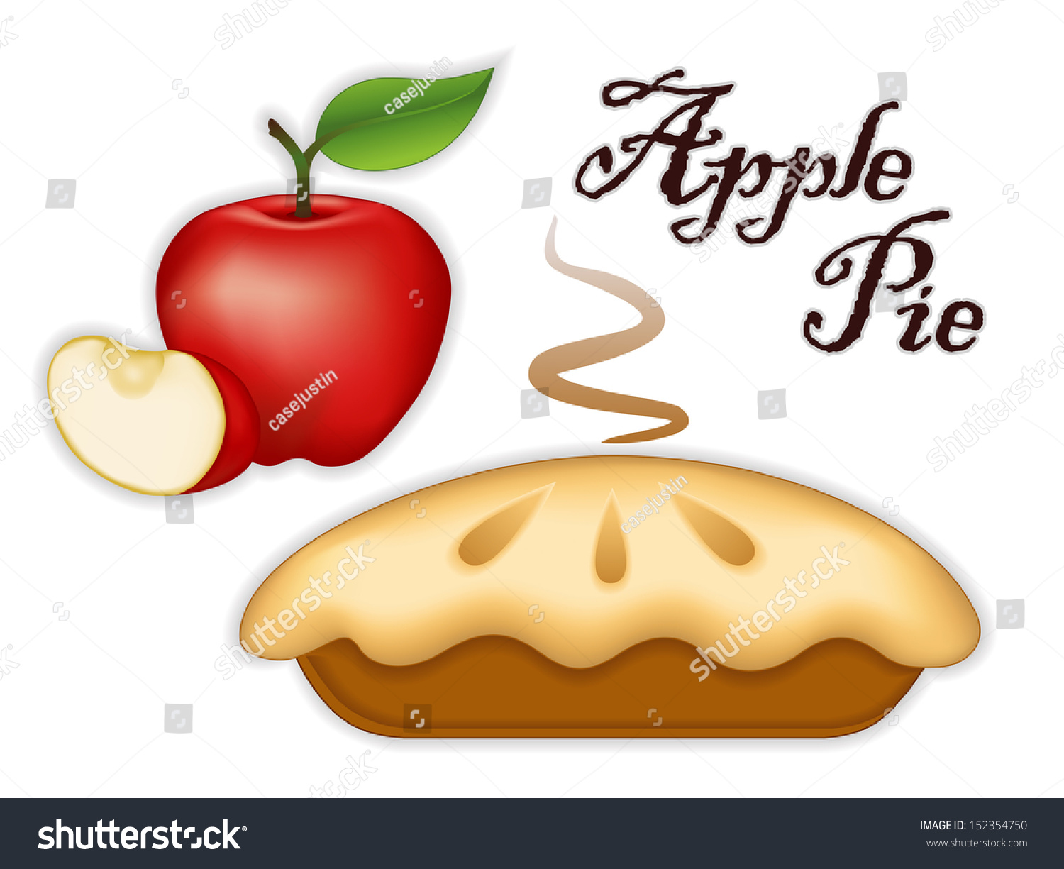 Нарисовать яблочный пирог
