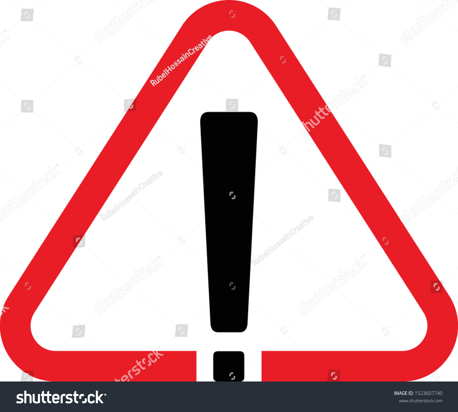 Hazard Symbol Warning Icon Danger Sign Stock Vector (Royalty Free ...