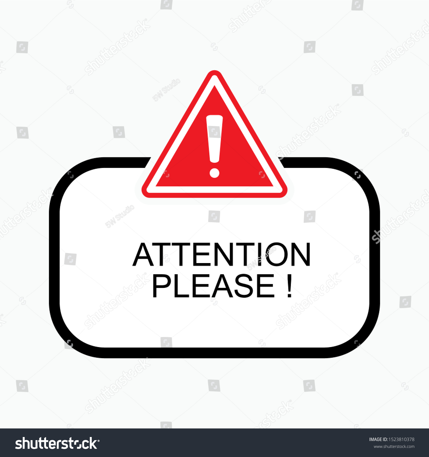 Attention Please Icon Vector Sign Symbol Stock Vector (Royalty Free ...