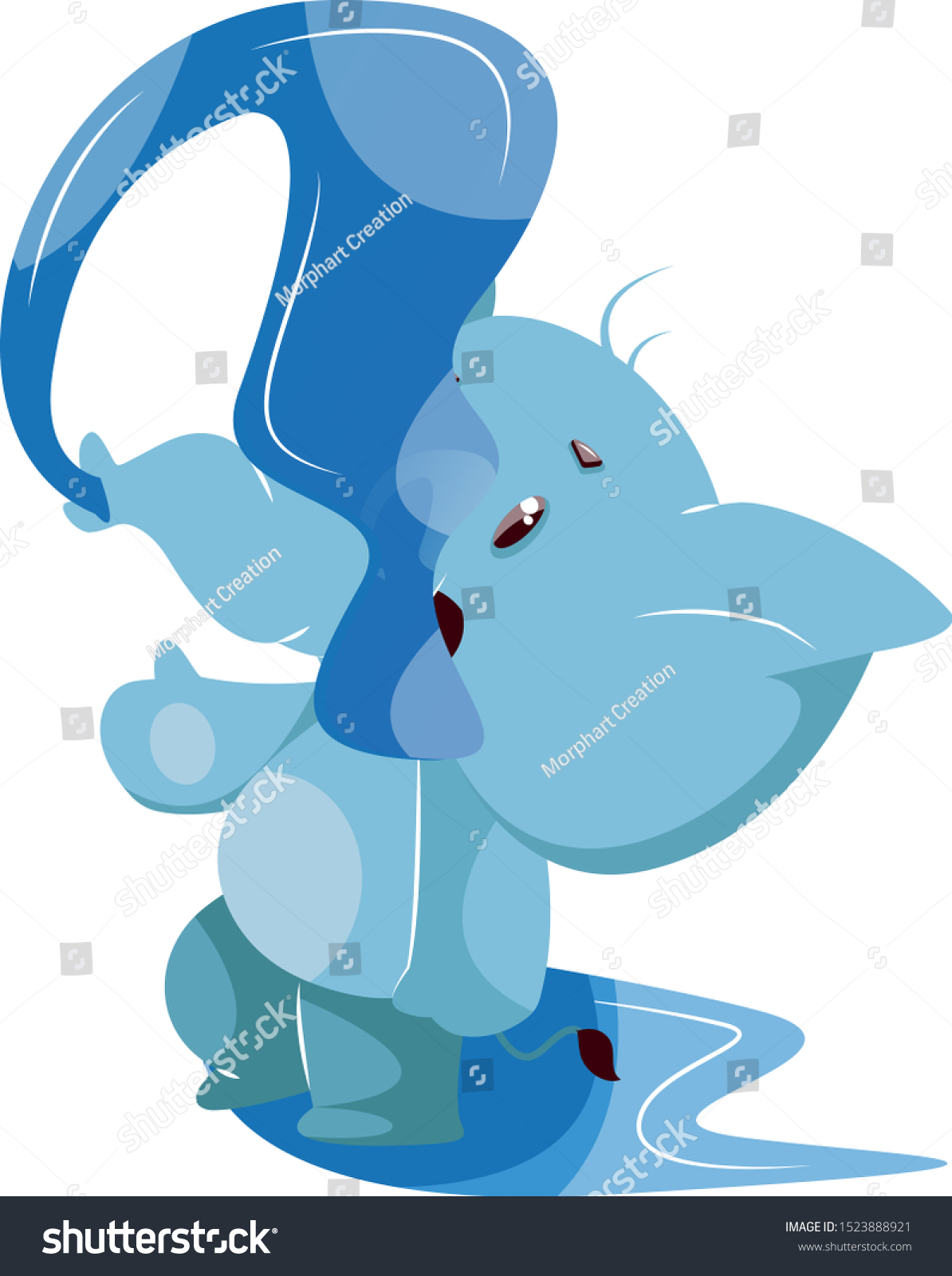 Elephant Crying Illustration Vector On White Stock Vector Royalty Free