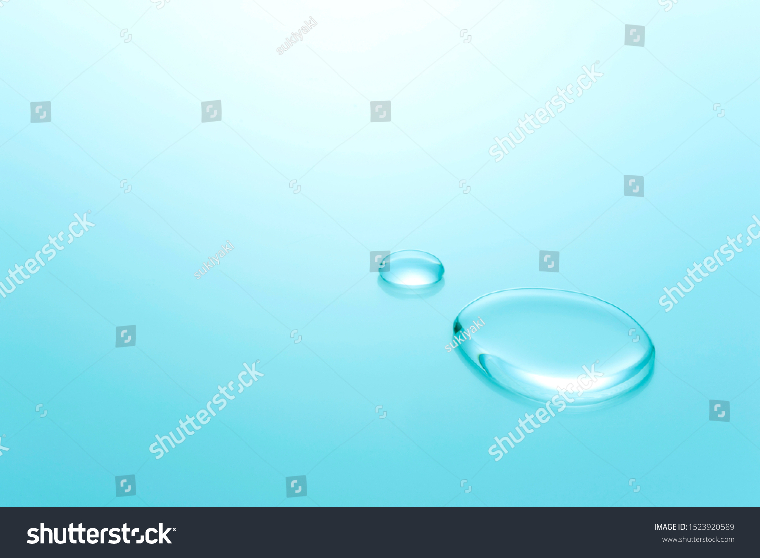 Light Blue Water Drop Image Stock Photo 1523920589 | Shutterstock