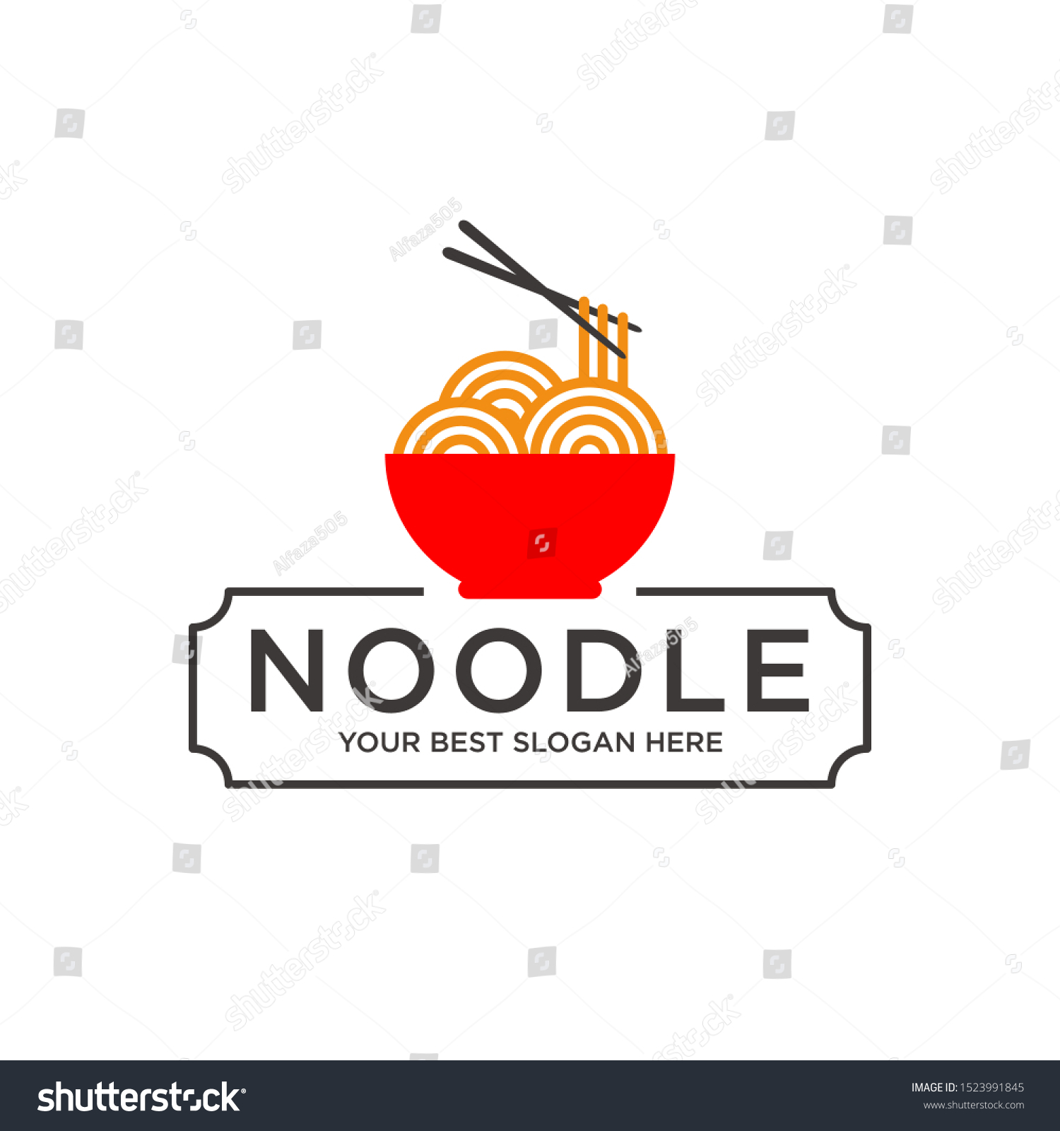 Noodle Logo Food Restaurant Design Template Stock Vector (Royalty Free ...