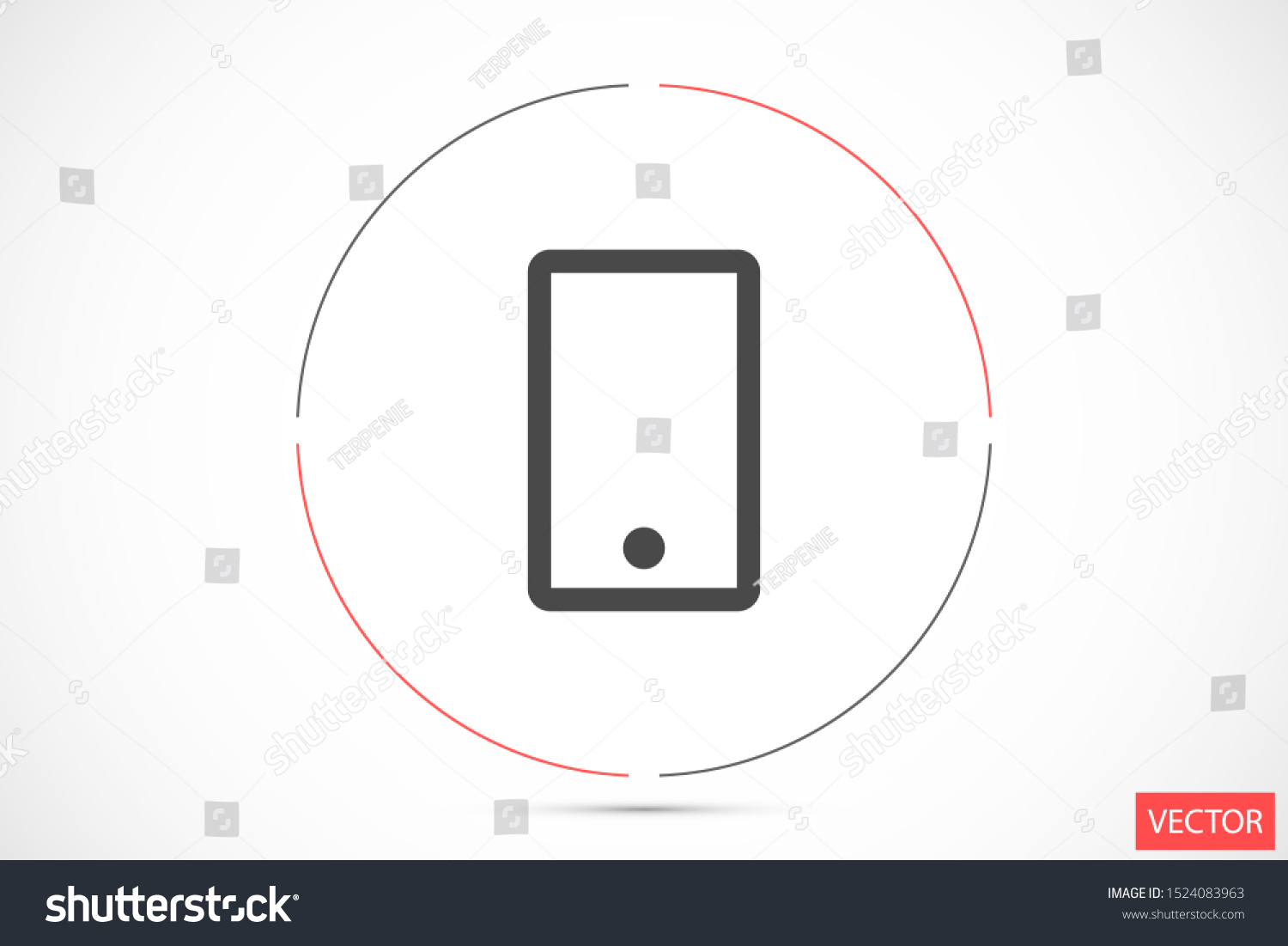 Smartphone Phone Icon Touch Screen Background Stock Vector (Royalty