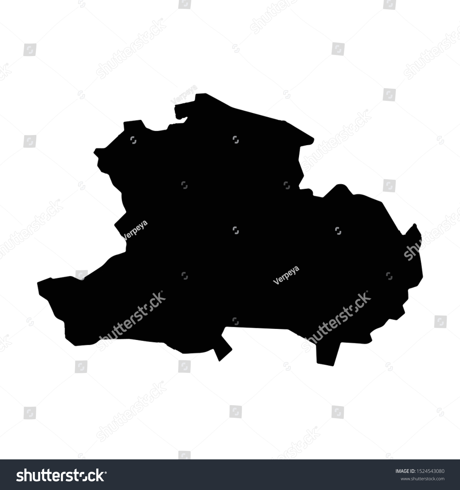 Vector Map Tbilisi Isolated Vector Illustration Stock Vector (Royalty ...