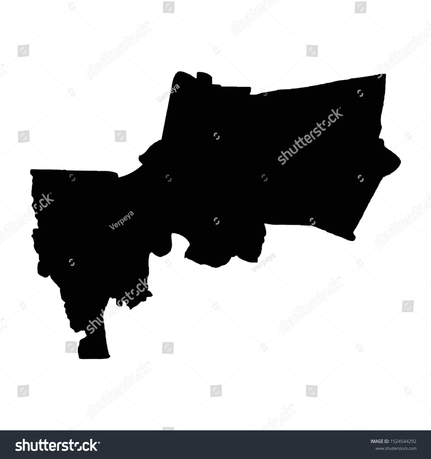 Vector Map Bangkok Isolated Vector Illustration Stock Vector (Royalty ...