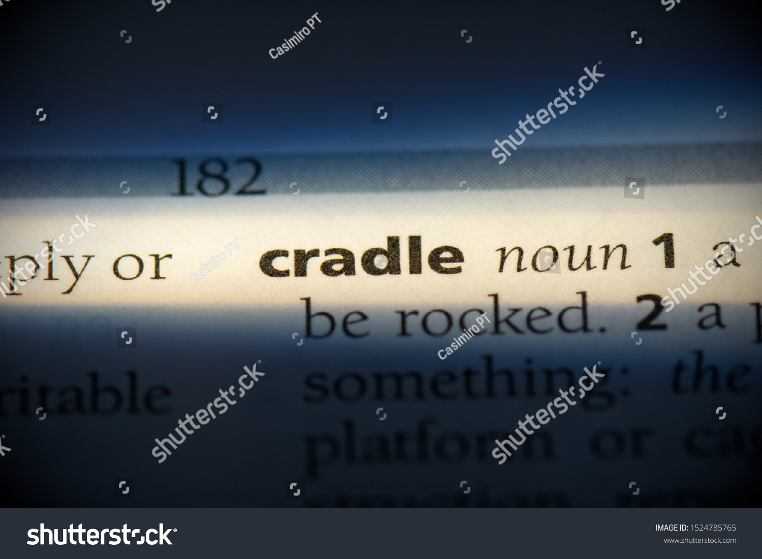 Cradle Word Dictionary Cradle Concept Definition Stock Photo 1524785765