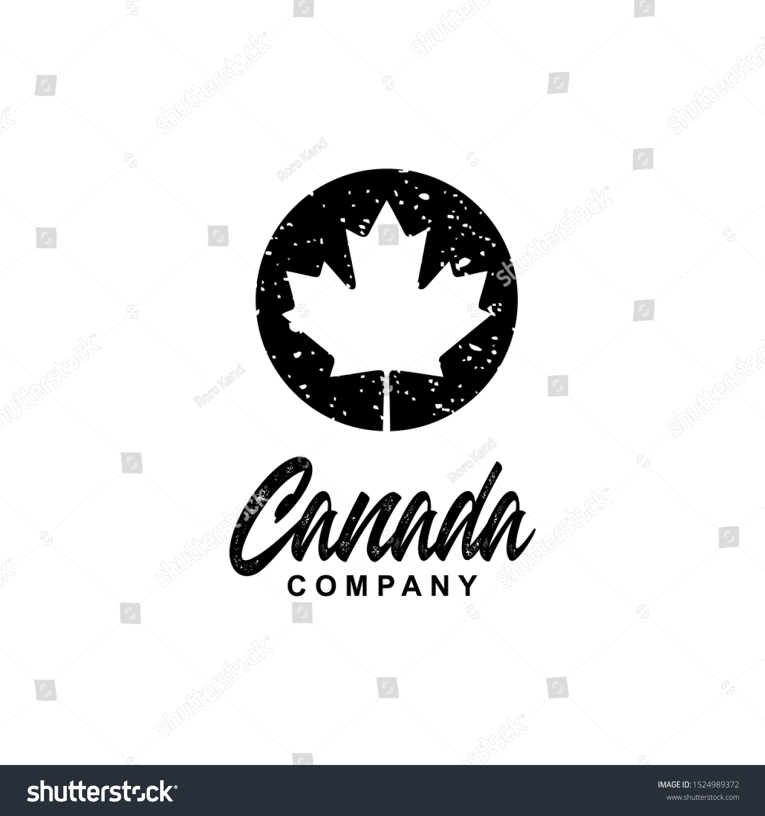 Canadian Maple Leaf Vintage Grunge Retro Stock Vector (Royalty Free ...