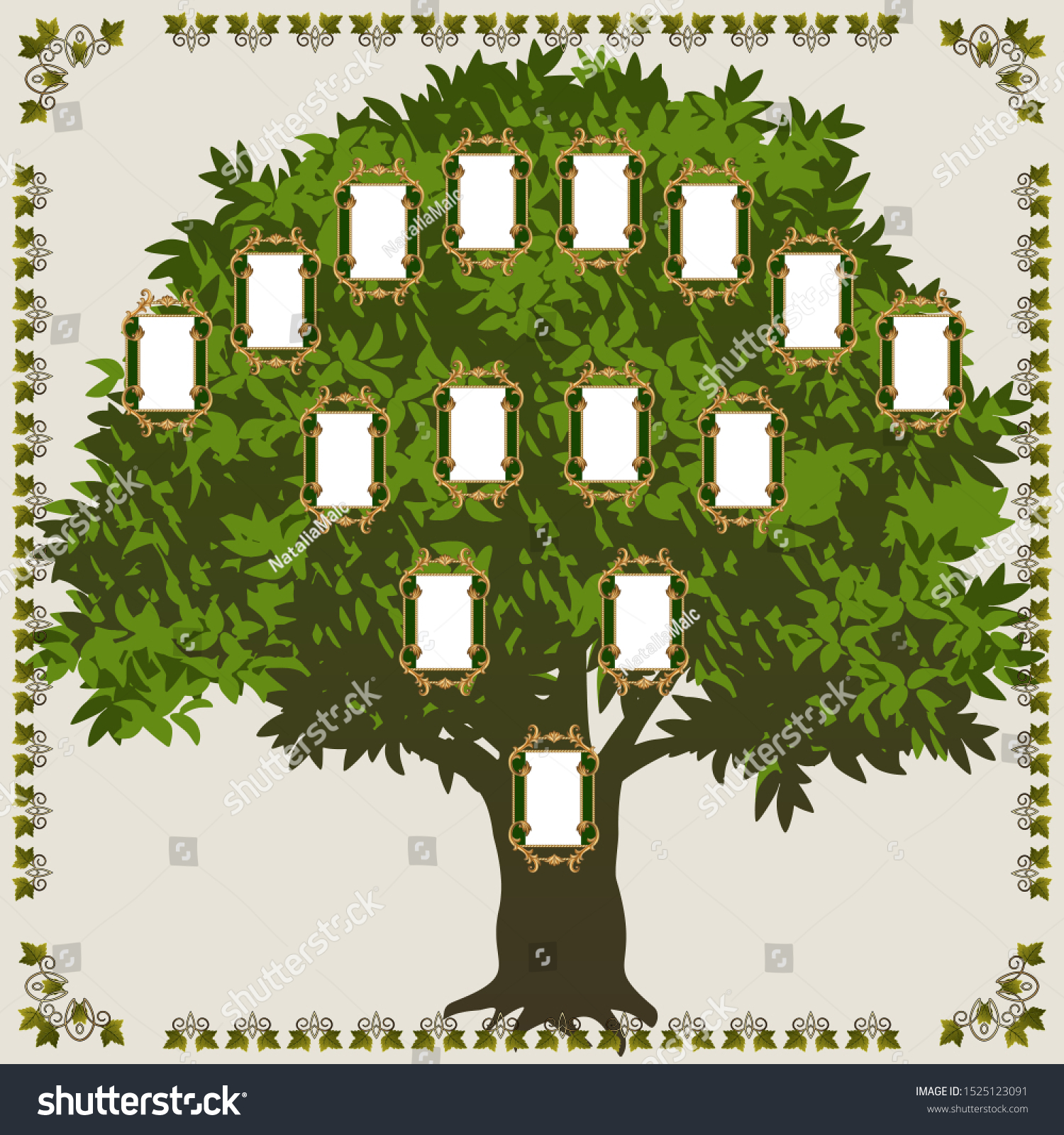 Vector Illustration Family Tree Family Generations Stock Vector ...