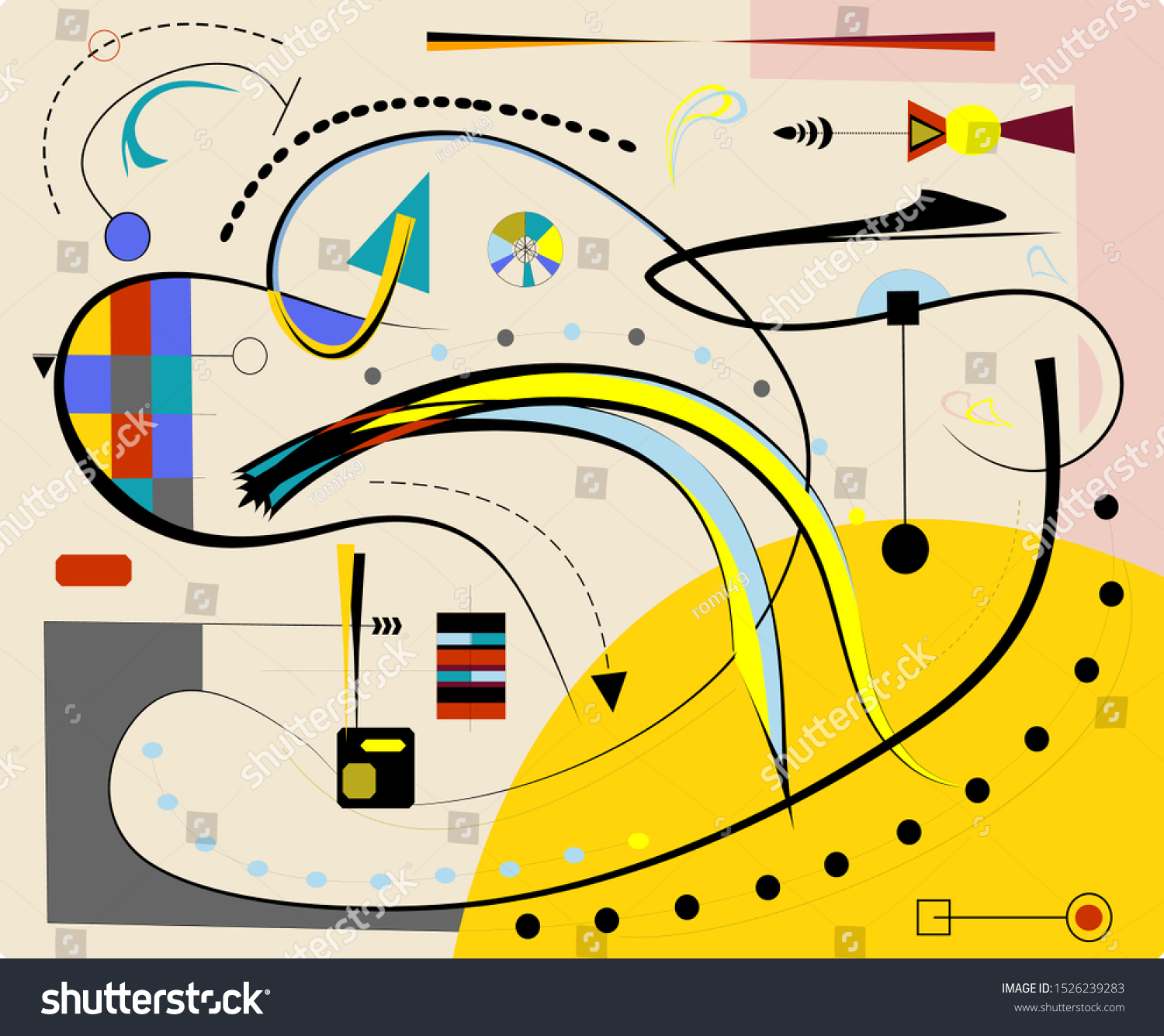 Abstract Light Background Expressionism Art Style Stock Vector (Royalty ...