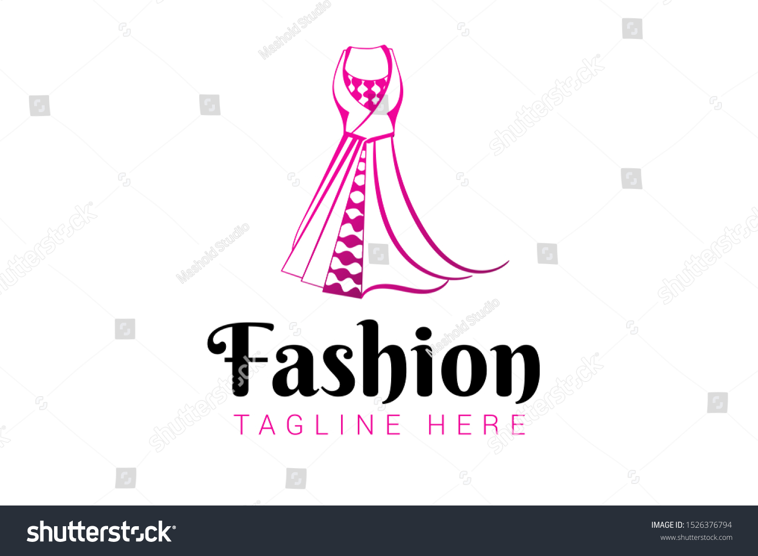 Woman Fashion Logo Template Dress Store Stock Vector (Royalty Free ...