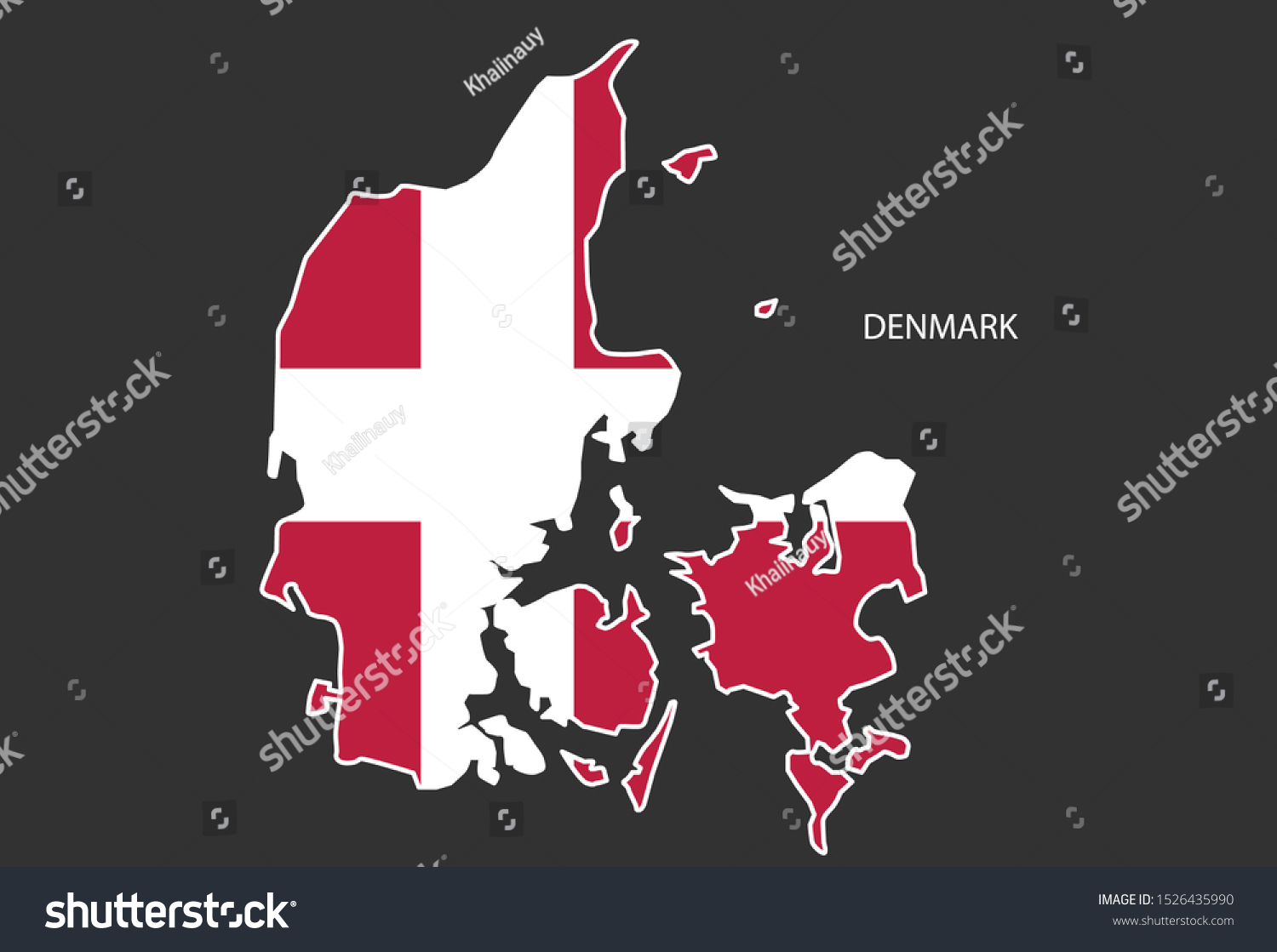 Sticker Outline Map Denmark Flag Denmark Stock Vector (Royalty Free ...