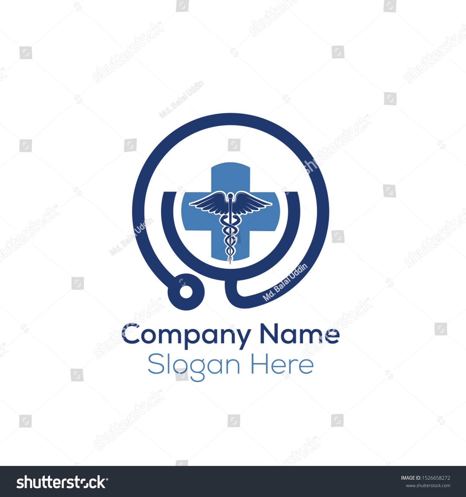 Lotus Flower Stethoscope Logo Design Stock Illustration 1526658272 ...