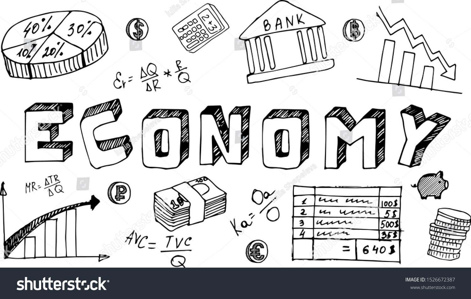 Poster Name School Subject Economics English Stock Vector (Royalty Free ...