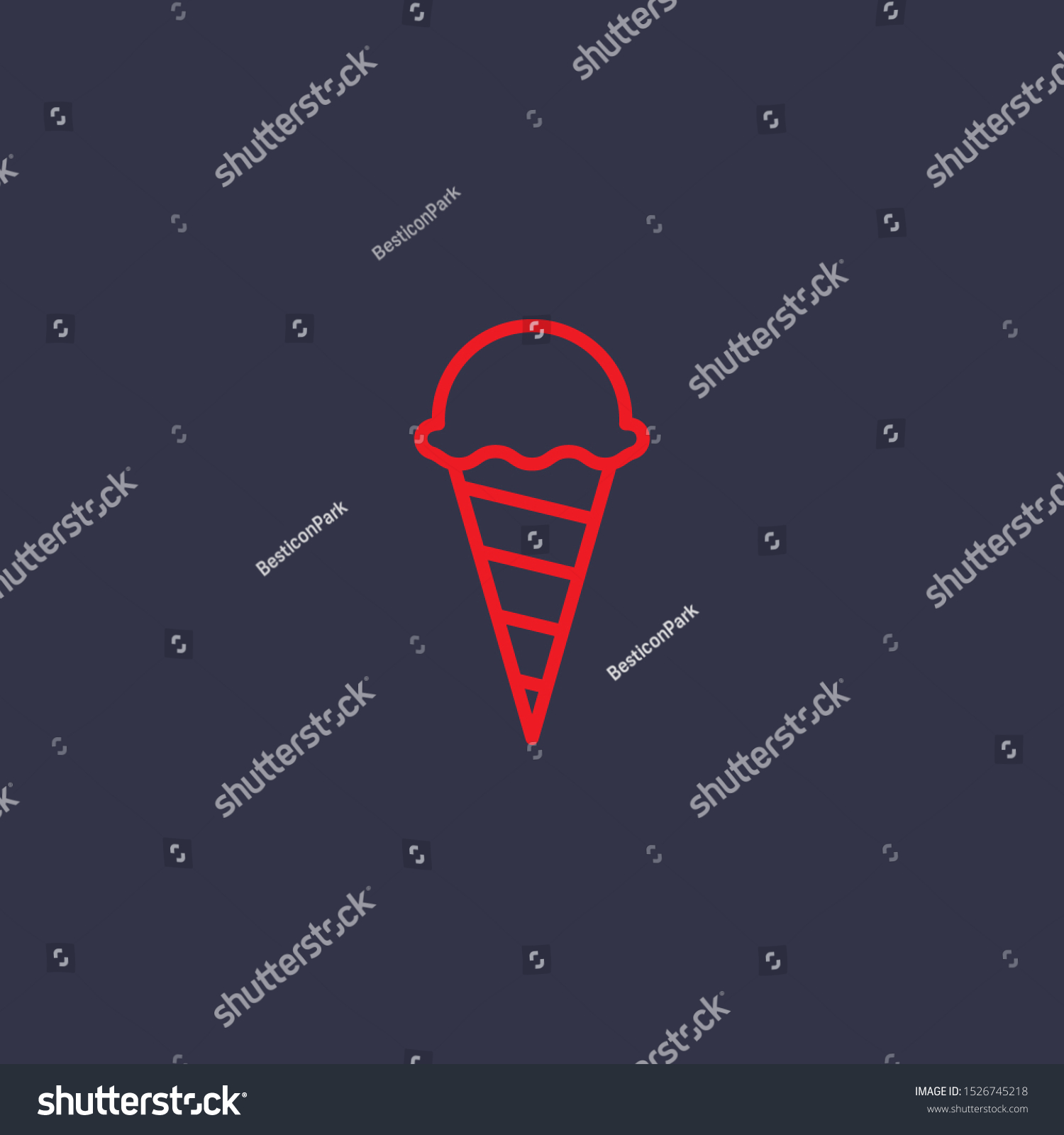 Outline Ice Cream Icon Cream Vector Stock Vector Royalty Free 1526745218 Shutterstock 