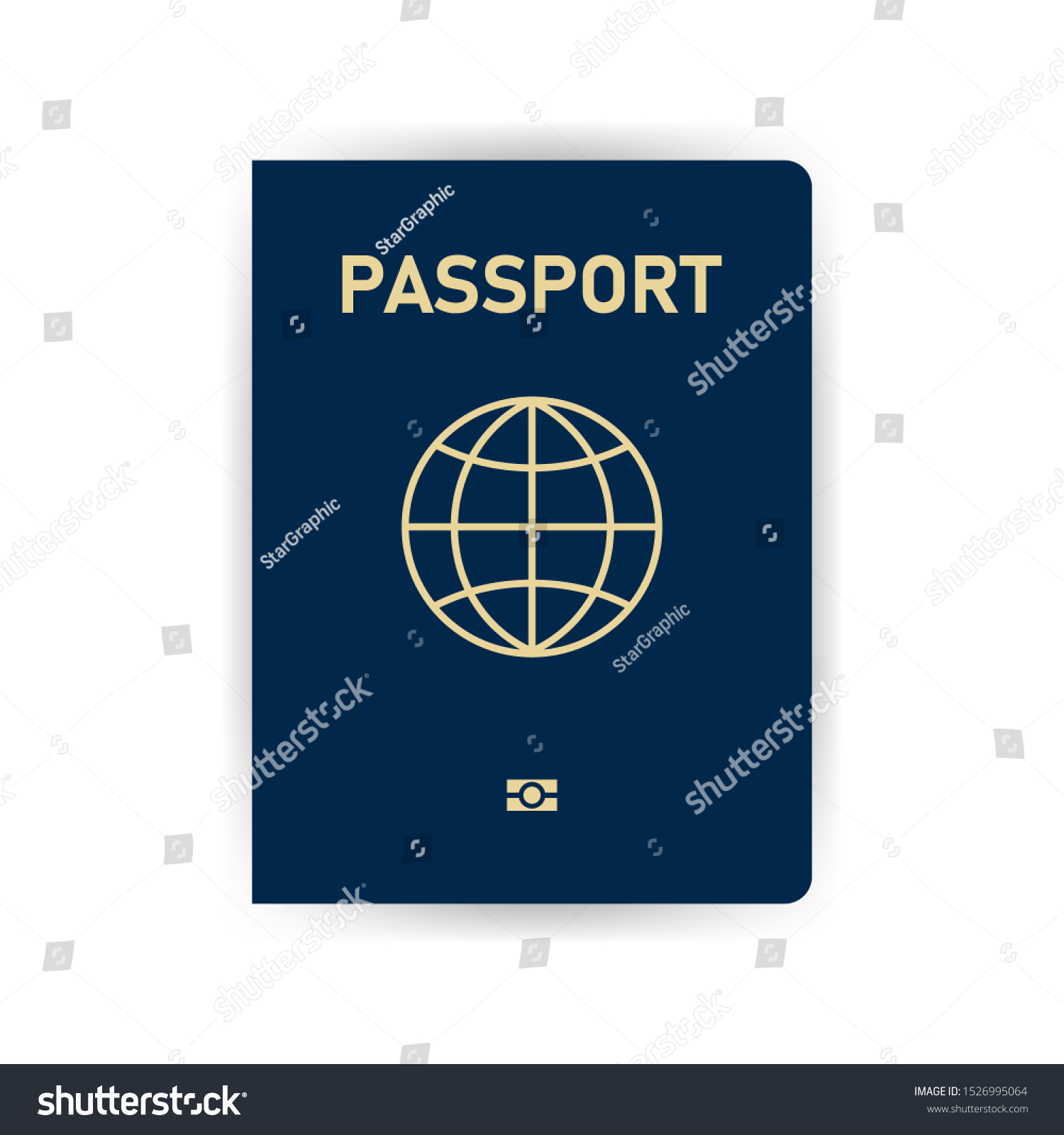 Realistic Template Passport On White Background Stock Vector (Royalty ...