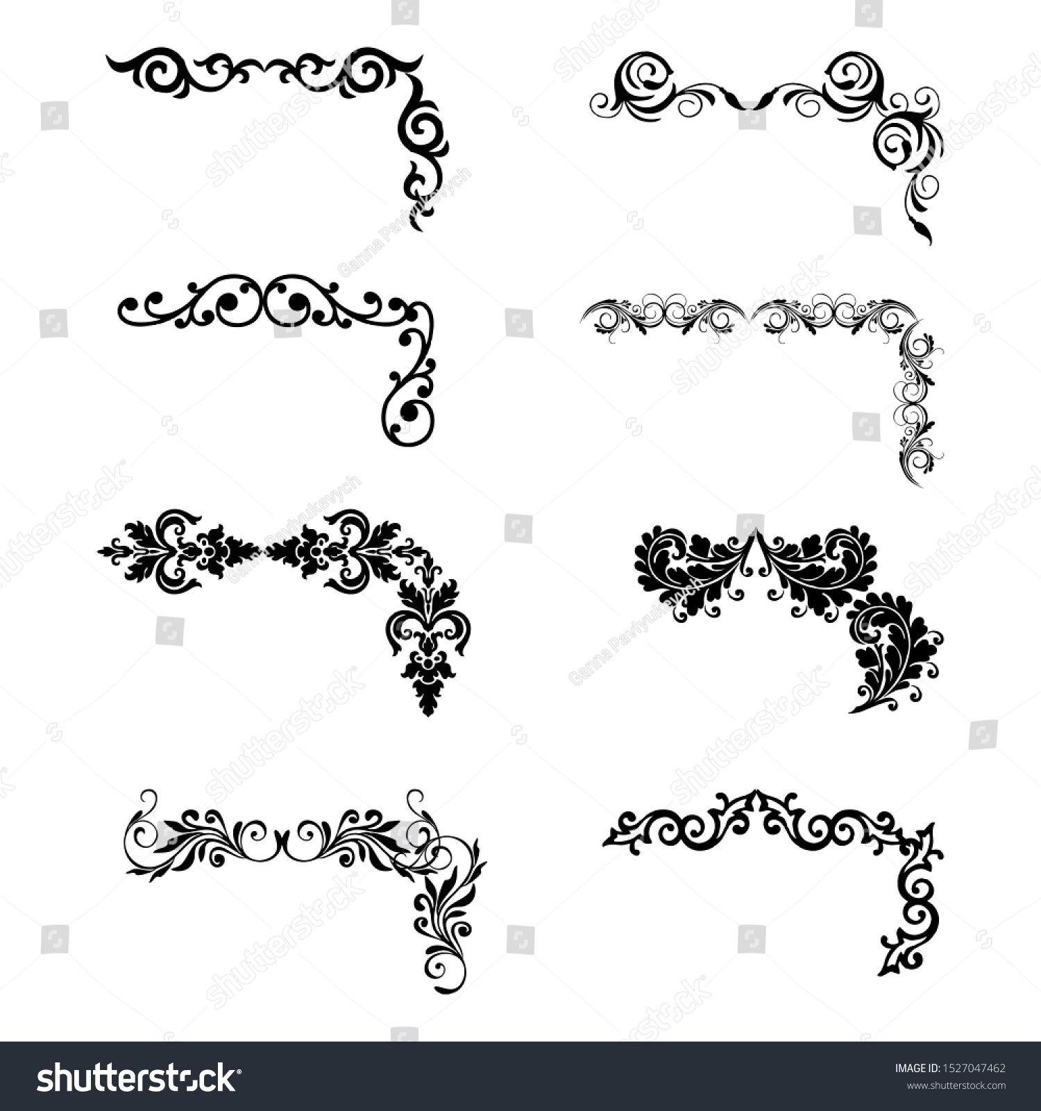 Decorative Monograms Calligraphic Borders Template Signage Stock ...