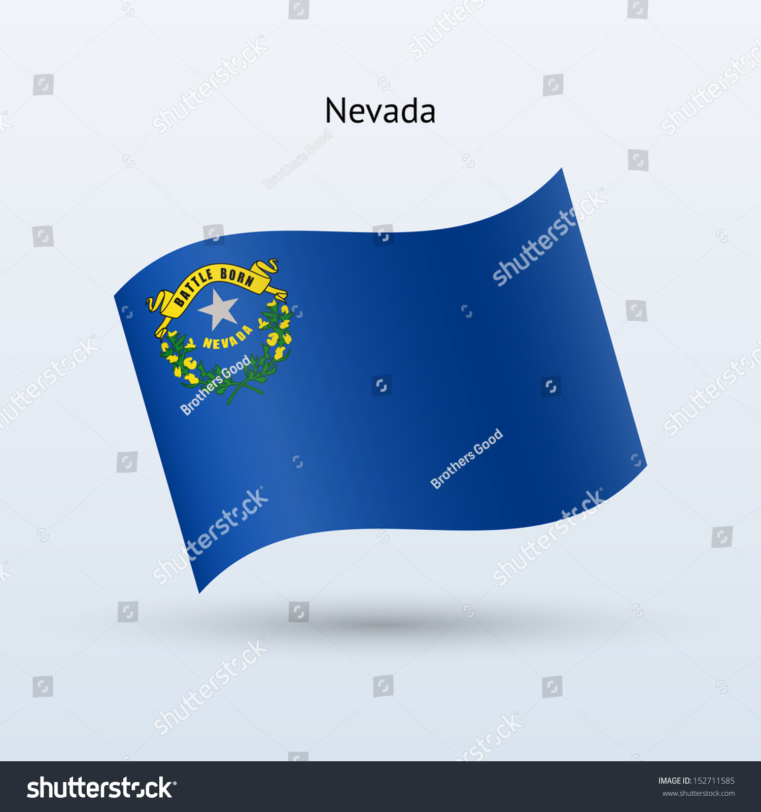 State Nevada Flag Waving Form On Stock Illustration 152711585 ...