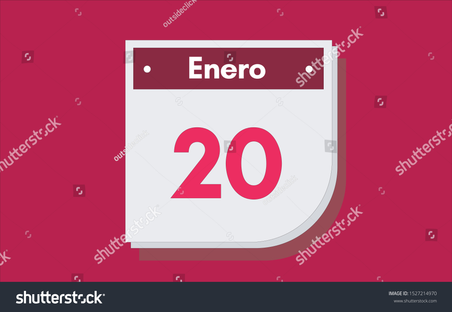 20 De Enero Dia Del Mes Stock Vector (Royalty Free) 1527214970 ...