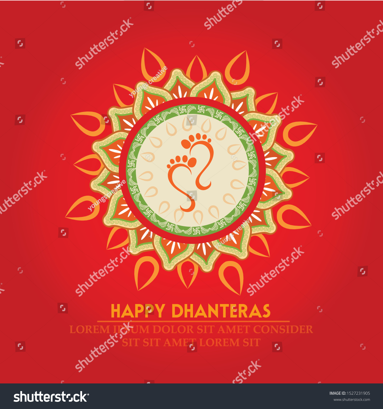 Banner Poster Dhanteras Goddess Maa Lakshmi Stock Vector (Royalty Free ...