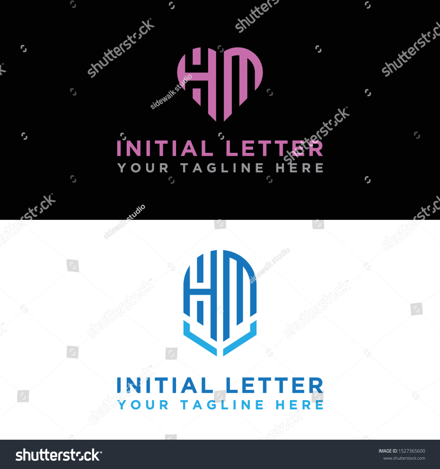 Modern Logo Set Hm Logo Design Stock Vector Royalty Free 1527365600   Stock Vector Modern Logo Set Hm Logo Design Which Inspires All Companies Vectors 1527365600 