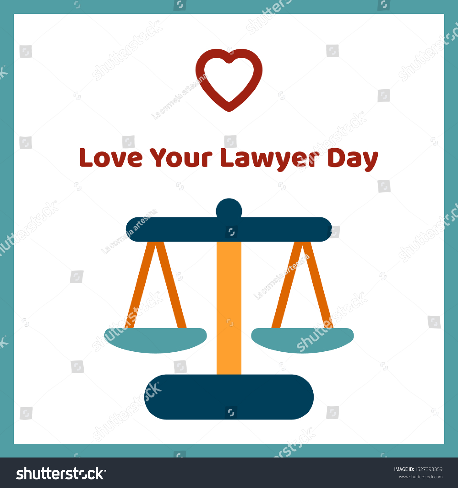 Happy National Love Your Lawyer Day Stock Vector (Royalty Free