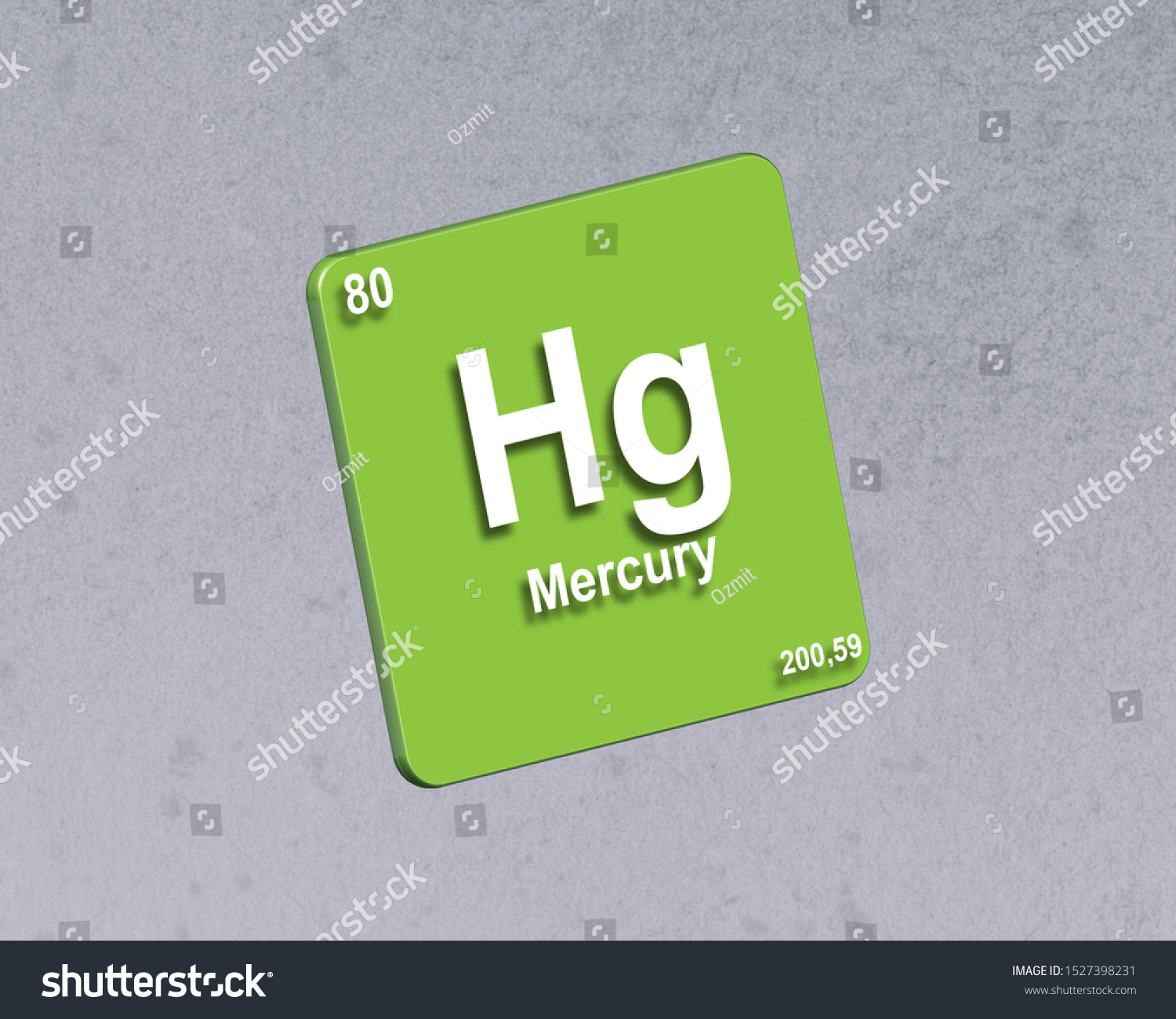 Mercury Nitrogen Element Periodic Table Stock Photo 1527398231 