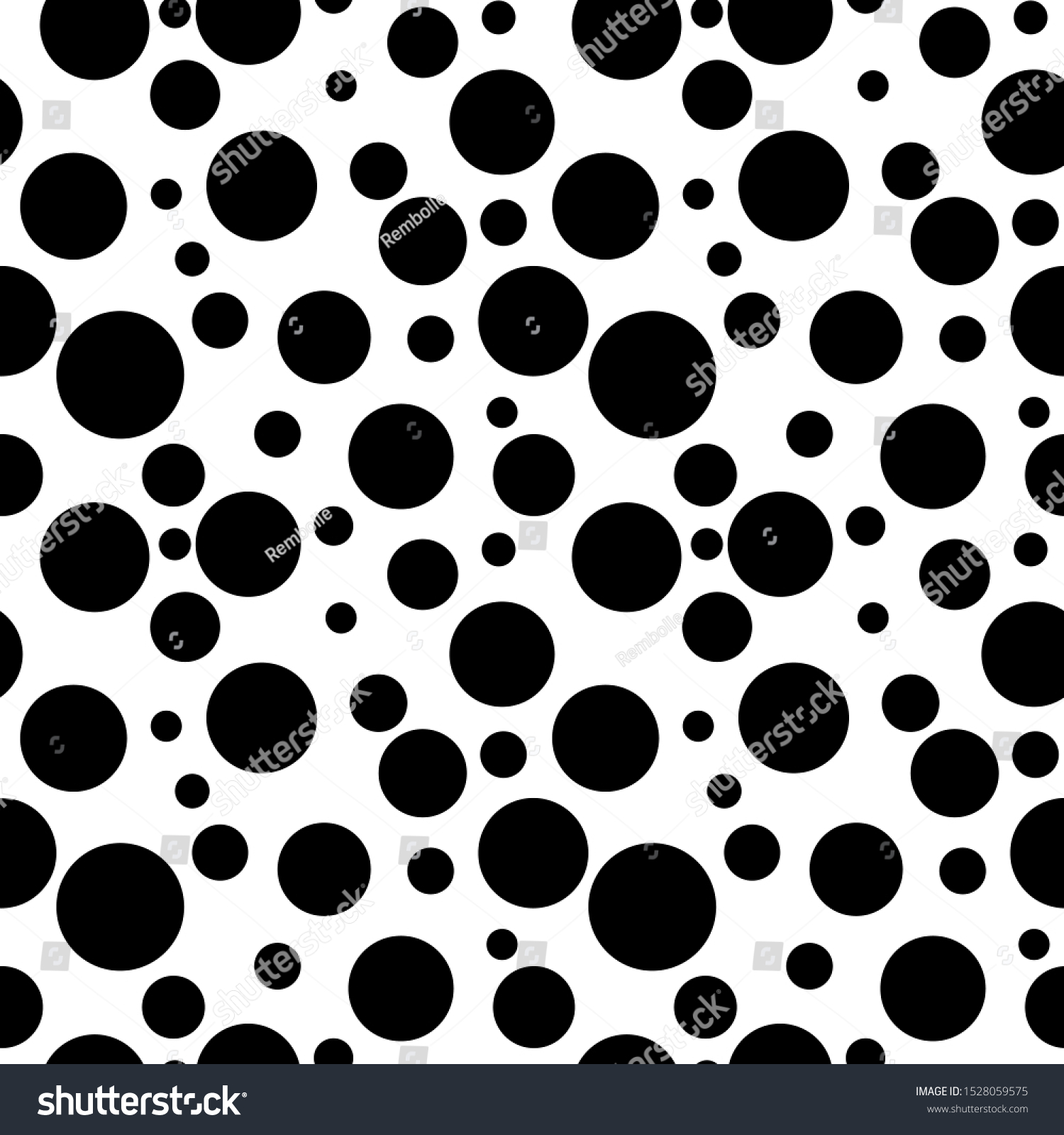 Seamless Dalmatian Black White Pattern Background Stock Vector (Royalty ...