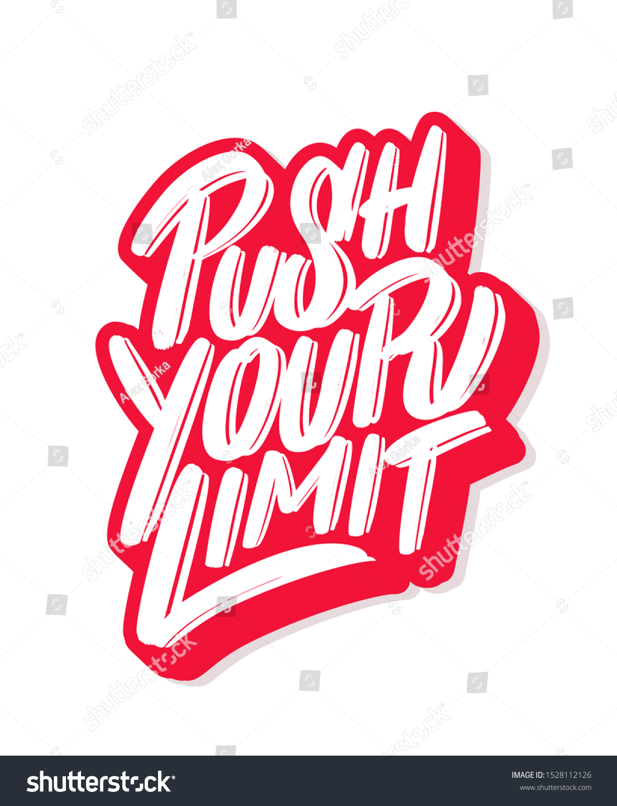 Push Your Limit Motivation Poster Vector Stock Vector (Royalty Free ...