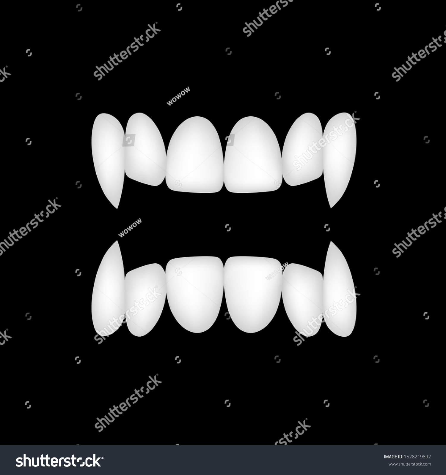 Vampires Teeth Icon Illustration Isolated On Stock Vector (Royalty Free ...