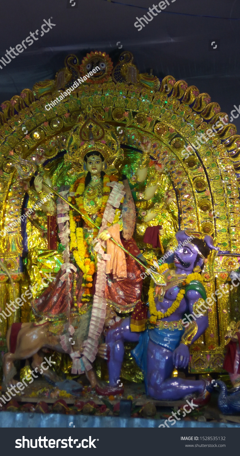 Goddess Durga Mata Dusshera Celebration Stock Photo 1528535132 ...