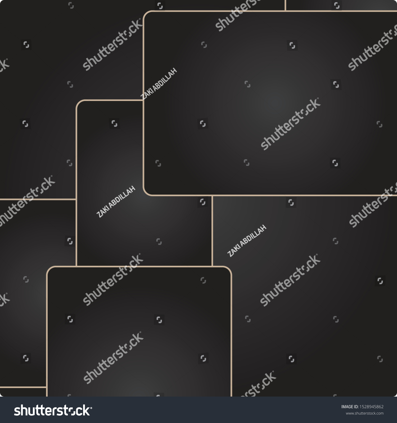 Black Gold Outline Rectangle Background Stock Vector (Royalty Free