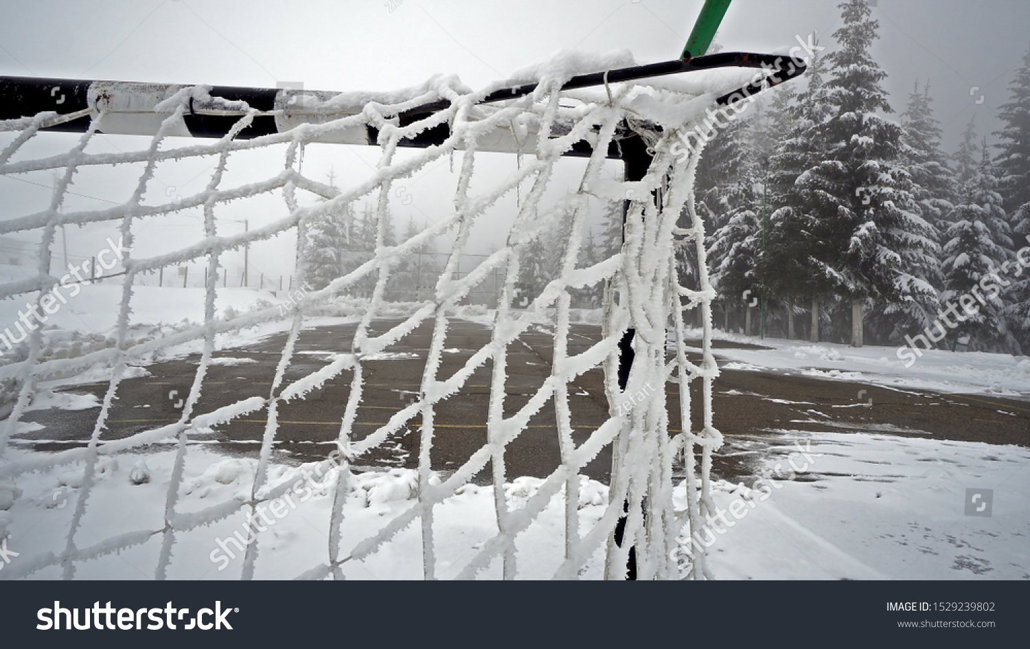 Sport Practicing Terrain Handball Football Covered Stock Photo ...