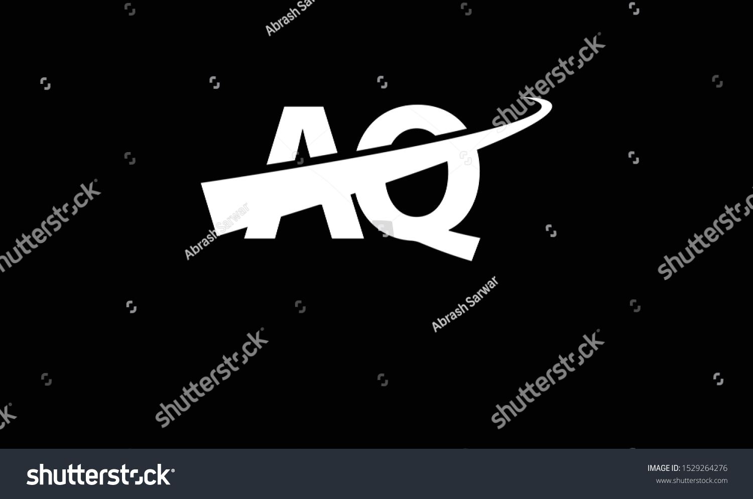 Aq Abstract Vector Logo Monogram Template Stock Vector (Royalty Free ...