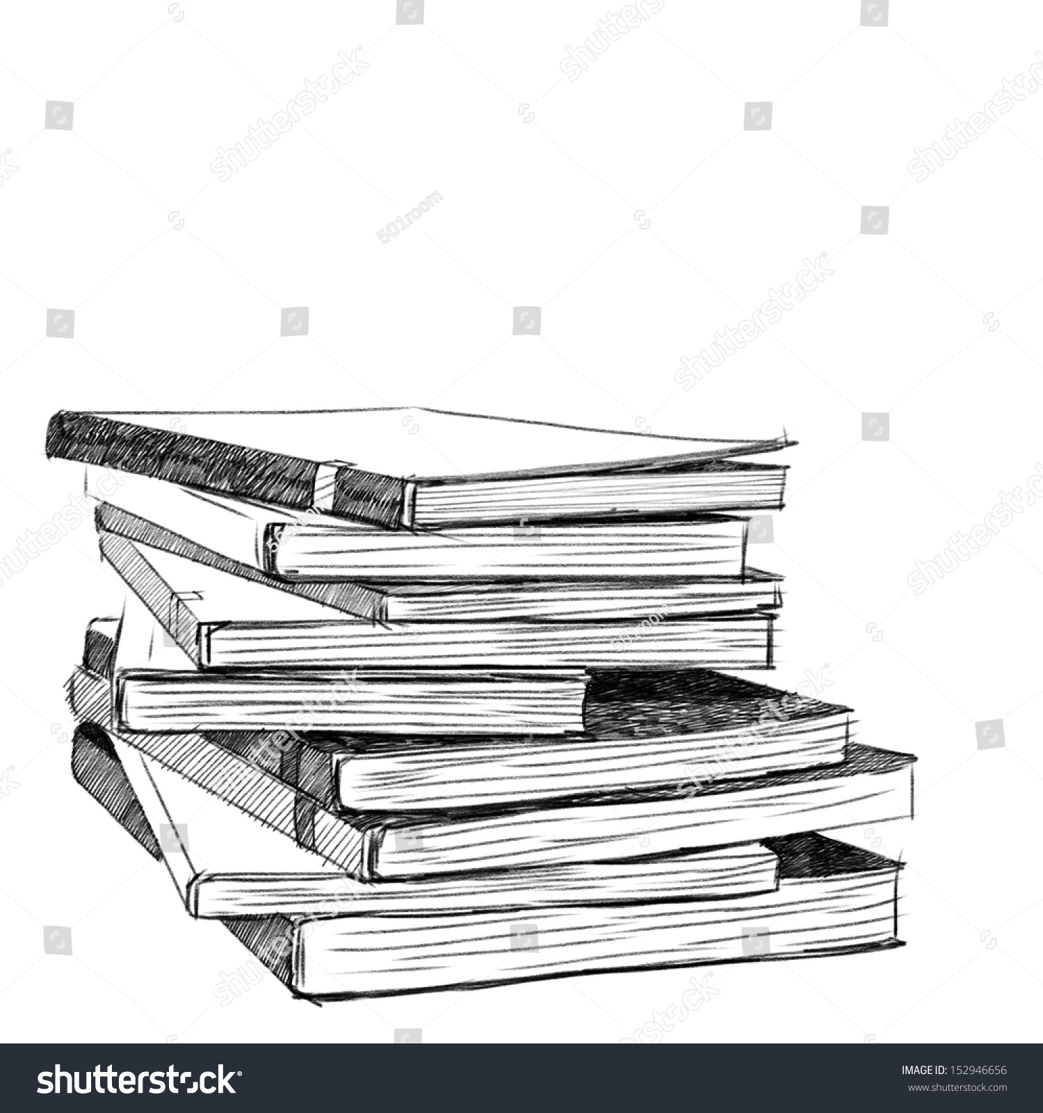 Books Sketch Vector Eps10 Stock Vector (Royalty Free) 152946656 ...