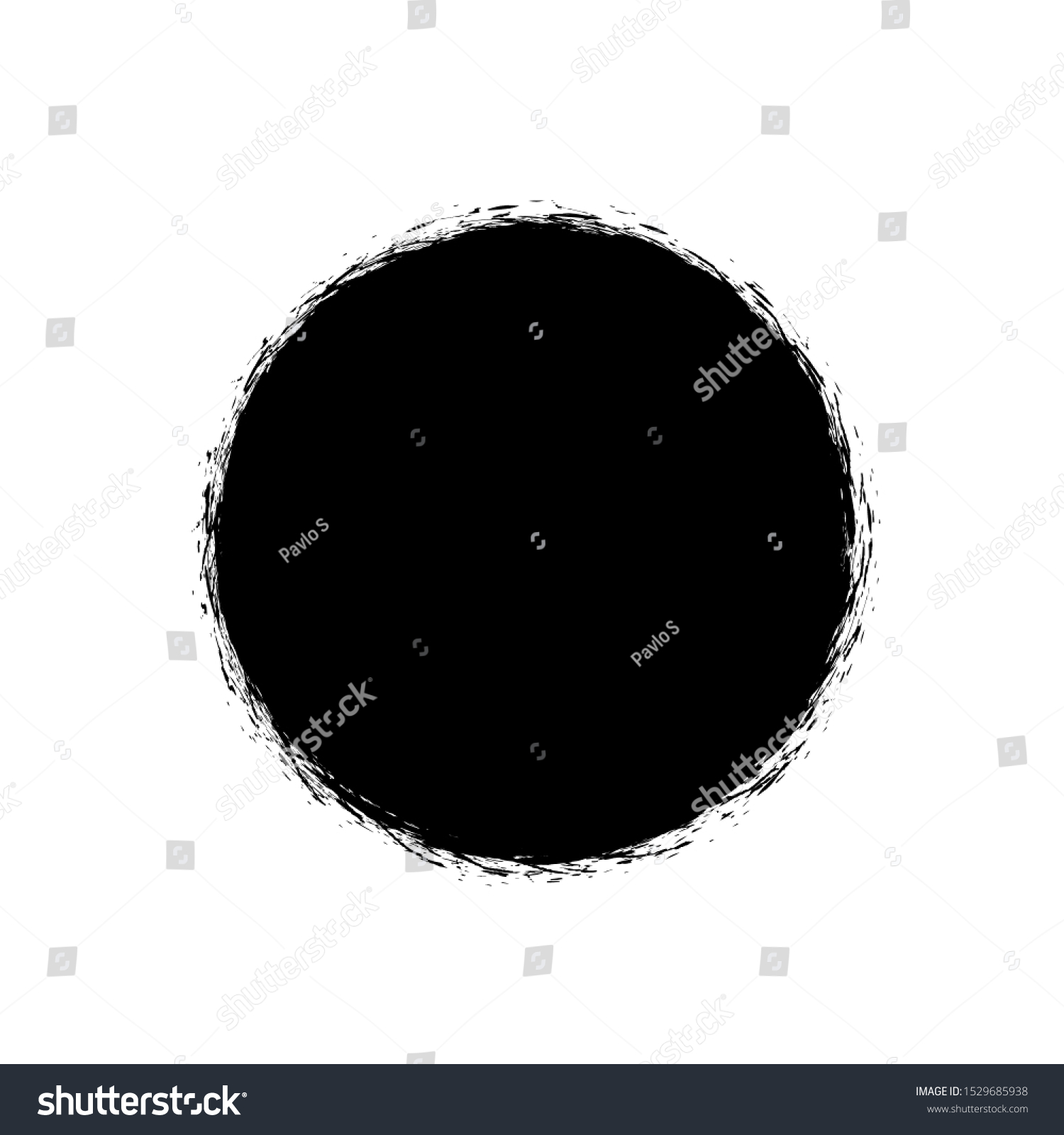 Circle Brush Strokes Hand Drawn Paint Stock Vector (Royalty Free ...