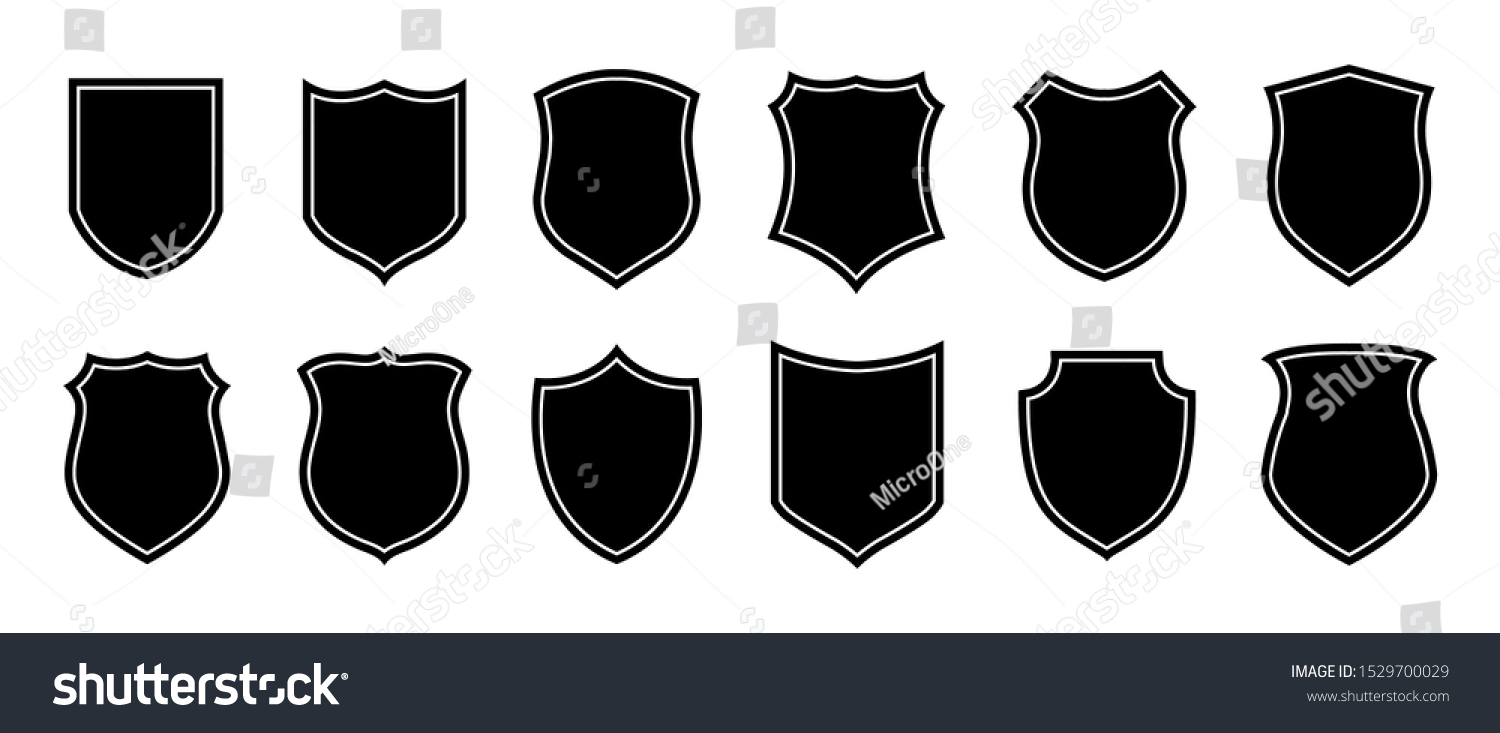 Police Badge Shape Vector Military Shield Stock Vector (Royalty Free ...