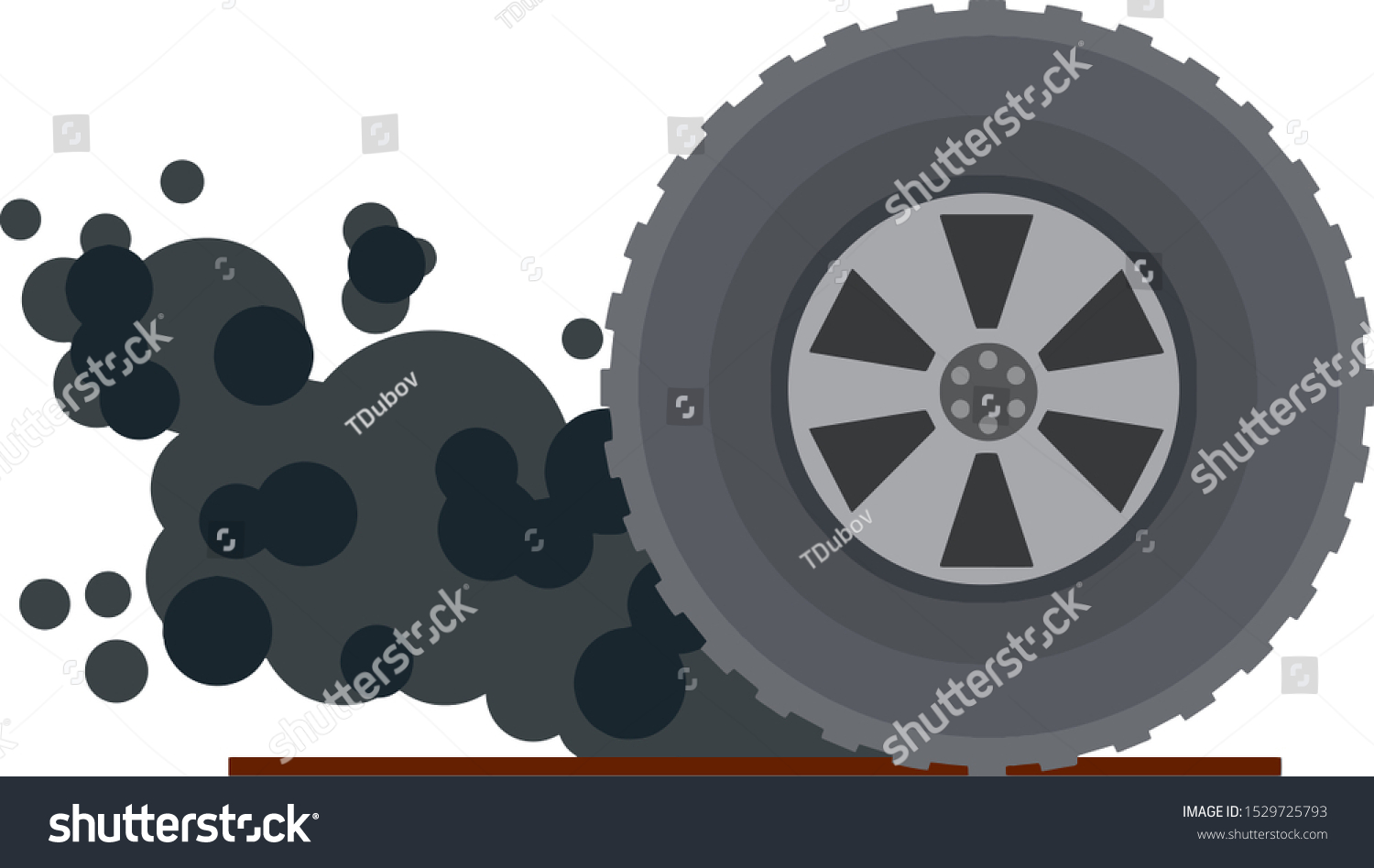 Tire Car Speed Racing Cartoon Flat Stock Vector (Royalty Free ...