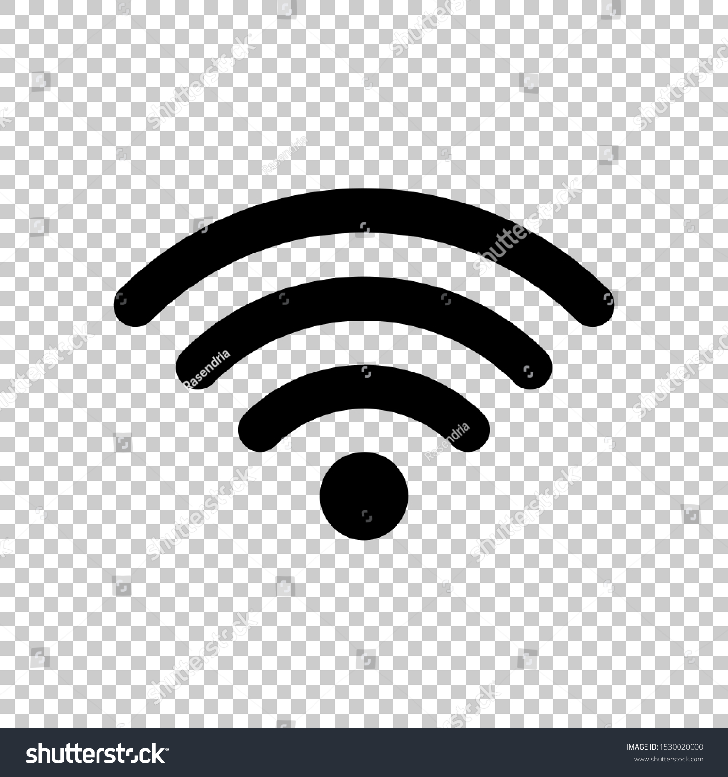 Wifi Icon Design Flat Vector Illustration Stock Vector (Royalty Free ...