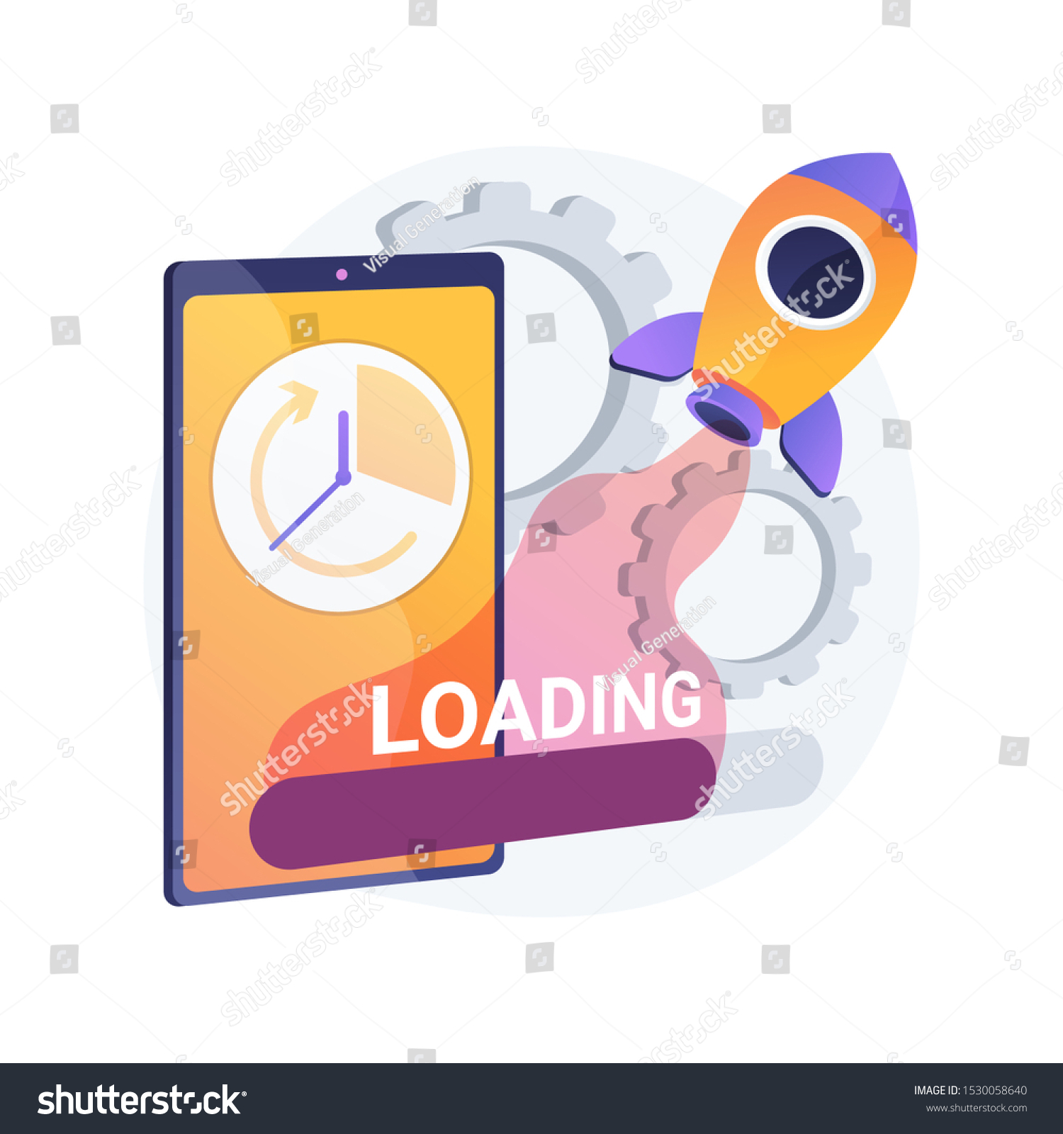 Loading Speed Boost Fast Internet Browser Stock Vector (Royalty Free