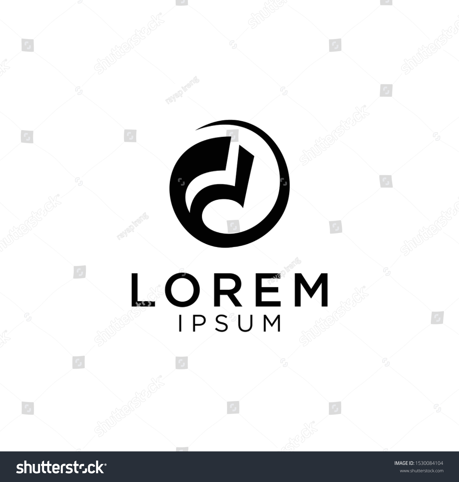 Monogram Paper Roll Logo Sign Flat Stock Vector (Royalty Free ...