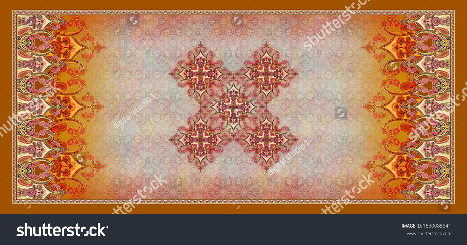 high-resolution-ethnic-floral-border-design-stock-illustration