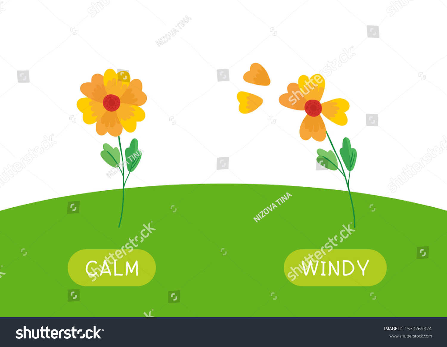 Wind words. Calm противоположное слово.