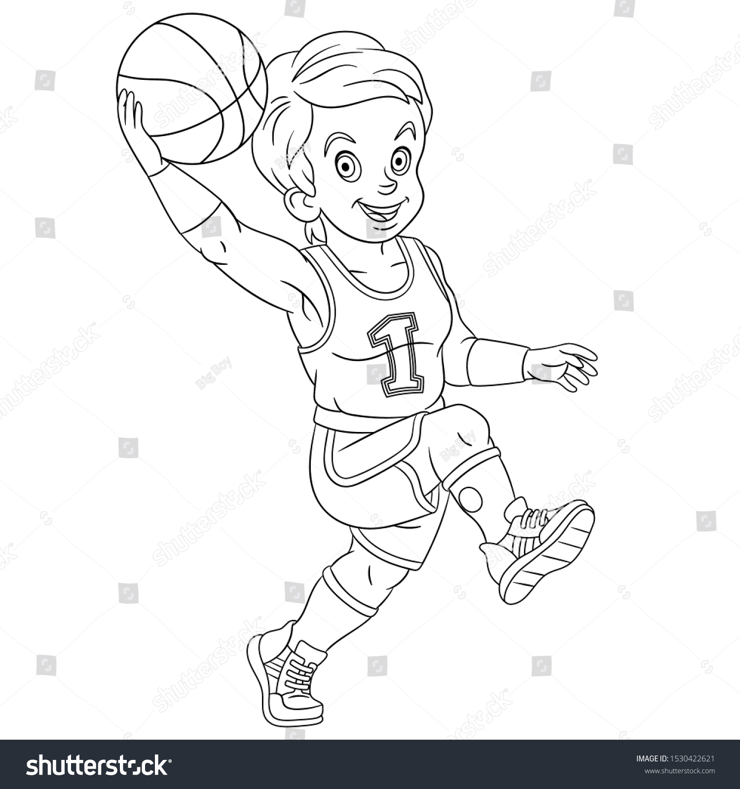 Coloring Page Coloring Picture Cartoon Boy Stock Vector (Royalty Free ...