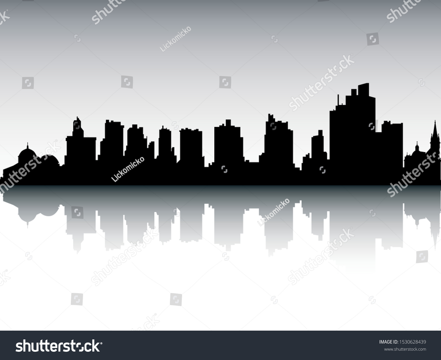 Silhouette Skyline Panorama Manaus Brazil Stock Vector (Royalty Free ...