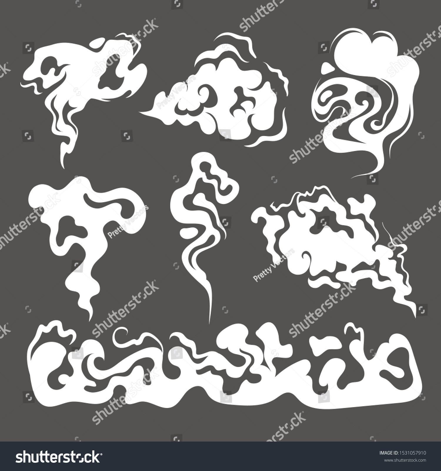 Cartoon Smoke Game Isolated White Vector Stock Vector (Royalty Free ...