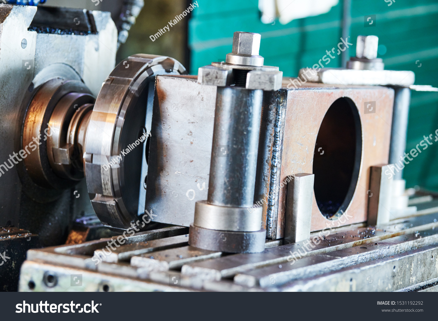 Milling Metalworking Process Industrial Metal Machining Stock Photo ...