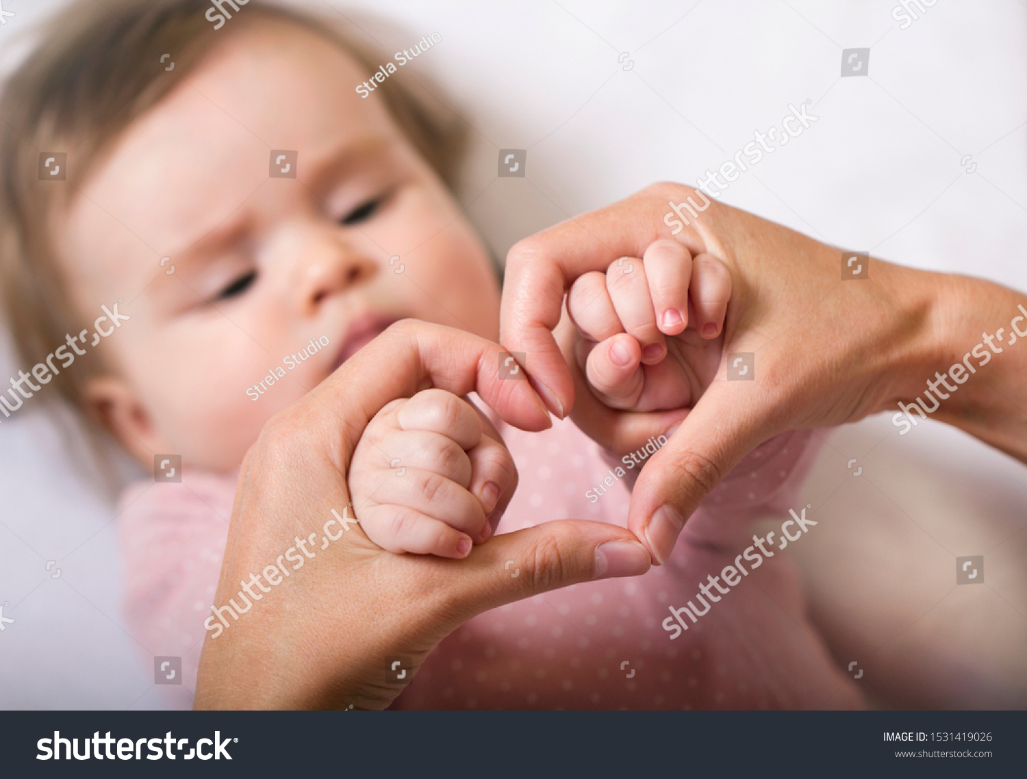 Newborn Baby Holding Mother Hands Heart Stock Photo Shutterstock