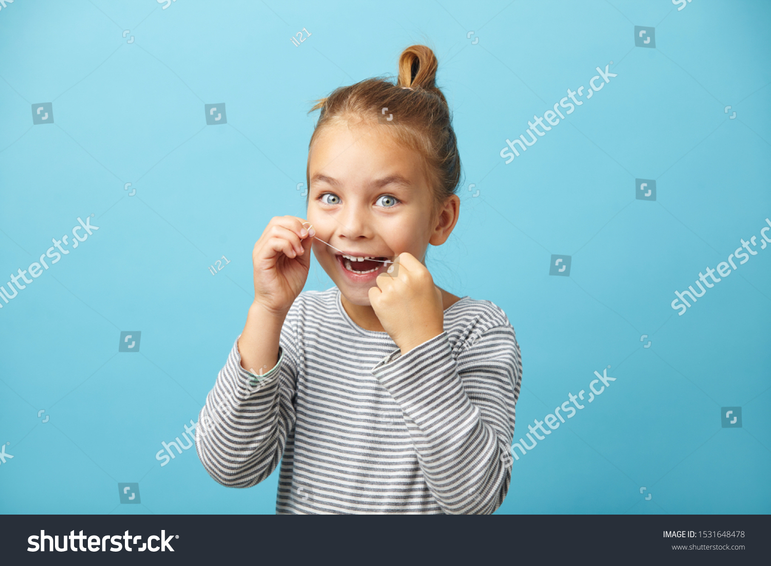 Little Girl Brushing Her Teeth Dental Stock Photo 1531648478 | Shutterstock